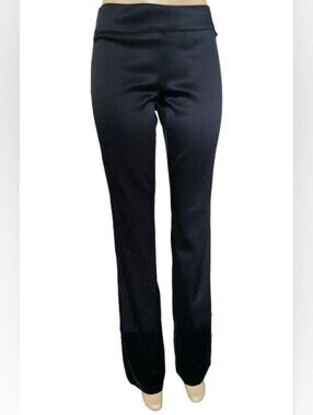 Y2K Satin Black Pants Made In Italy Size 10